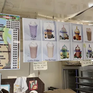 Blended drink menu