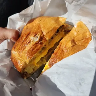 Egg and cheese croissant