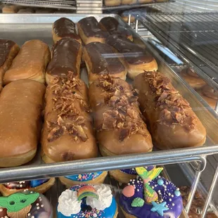 Bacon maple bars, can&apos;t believe I got here early enough to try one out