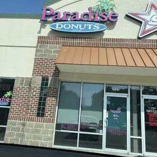 the front of the building