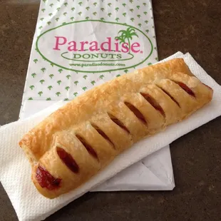 Mmm . . . Yummy strawberry cream cheese stick still warm from the oven.