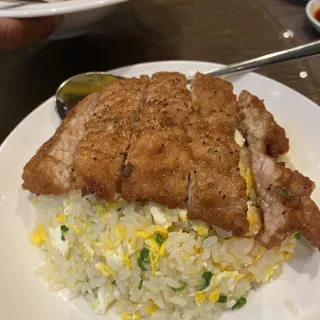 F7. Fried Rice with Fried Pork Chop