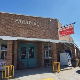 the front of the building