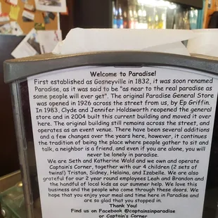 Origin story