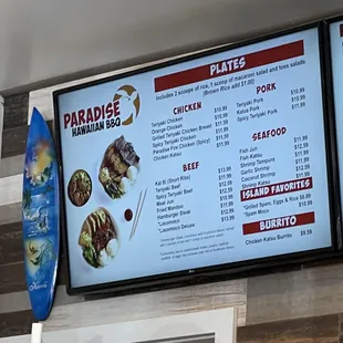 menu and prices