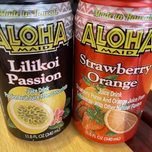 two cans of aloha