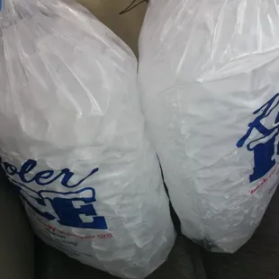 Bags of ice we bought c: