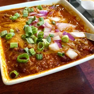 Bowl of Chili with the works