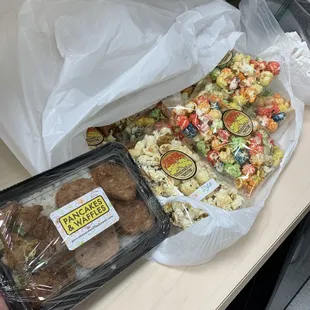 Mini rainbow kettle corn and Local style mini kettle corn! Onolicious!