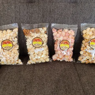 My sister ordered four types of Kettle Corn in mini bag size
