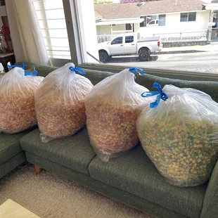 Bulk bags, they double bag it