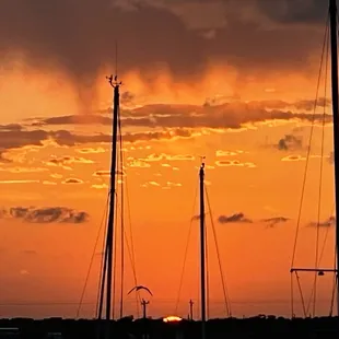 the setting sun