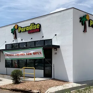 the front of the building