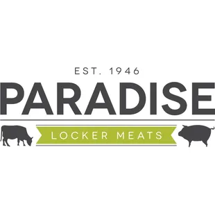the logo for paradise locker meats