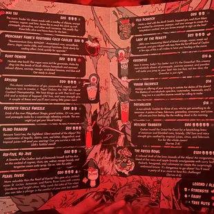 1/2 of the drink menu