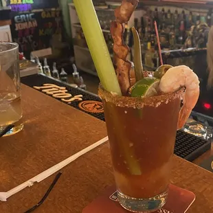 BEST Bloody Mary In San Diego! Made with Tito&apos;s and completely decked-out.