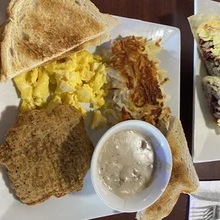 Chicken fried steak breakfast