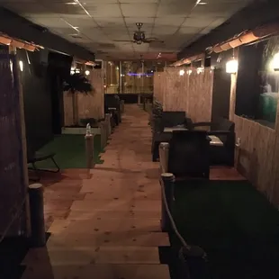 the interior of a golf club