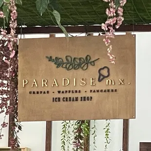  a sign for a spa