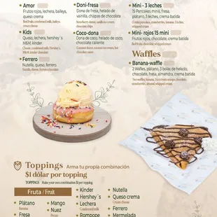 menu, crepes
