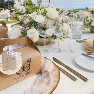 Live monarch chrysalis wedding gift favor - Wedding at Four Seasons Oahu at Ko Olina