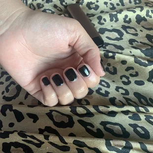 Black gel mani-$28