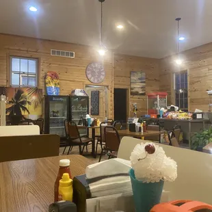 Inside seating area