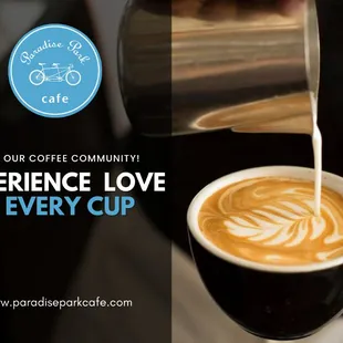 coffee being poured into a cup