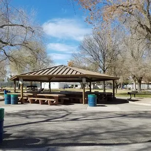 A picnic shelter in the south quadrant of Paradise Park.