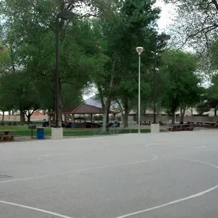 Paradise Park. One of several basketball courts. This one closest to McLeod.