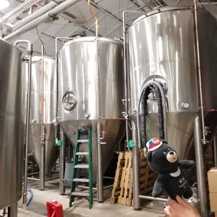 The large vats at Waikiki Brewing Company