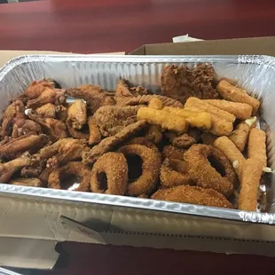This "PARTY TRAY" was advertised to feed 18-20 PEOPLE! The price came out to be $58.24!!