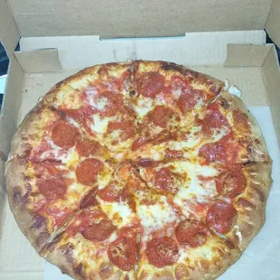 As my review said, it seemed a little smaller than most larges, had a little too much crust, but overall it was very good!