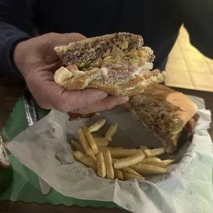 Thickness of burger!