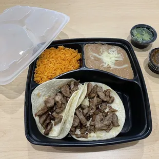Mexican Tacos Lunch (steak)