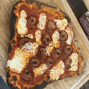 pizza made in pizza oven