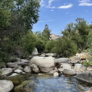 Crystal clear river and swim area