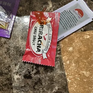 Sriracha sauce to spice it up