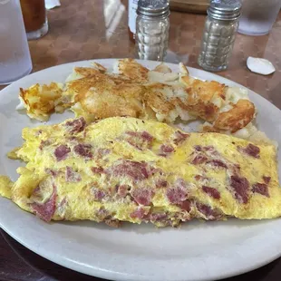 Irish omelette and home fries.