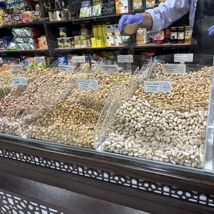 Lots of delicious flavored nuts