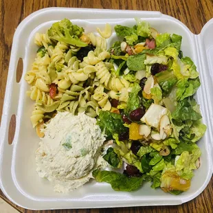 Italian pasta, Mediterranean salad, &amp; chicken salad, all of them were delicious!