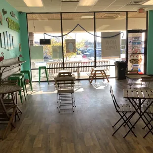 the inside of the store