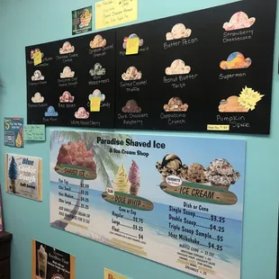 Hard ice cream options