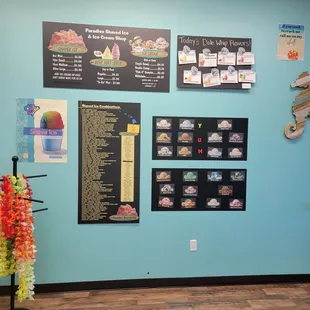 The menu