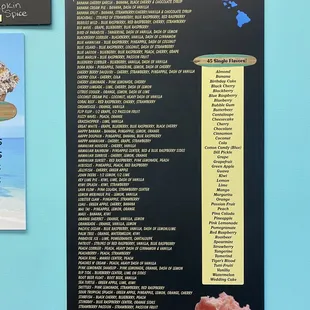 Full flavor menu