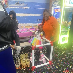 Birthday girl and aunt