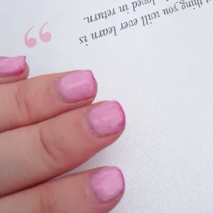 Start of my nails changing colors. Thanks for telling me they could change salon.