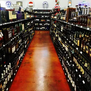 a liquor aisle
