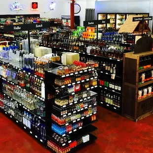 a wide selection of liquor