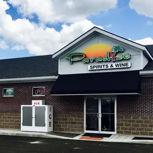 the front of the building